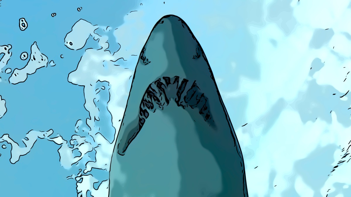 Shark header comic